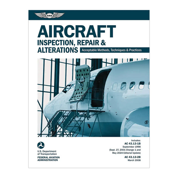ASA AC43.13-2025 Aircraft Inspection Manual – Softcover Front Cover